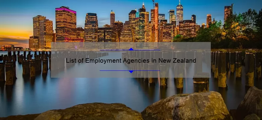 List of Employment Agencies in New Zealand