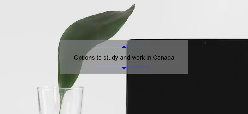 Options to study and work in Canada
