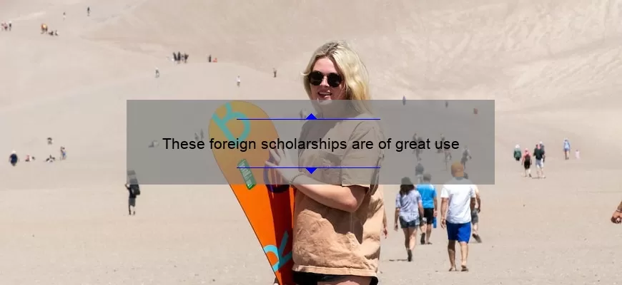 These foreign scholarships are of great use