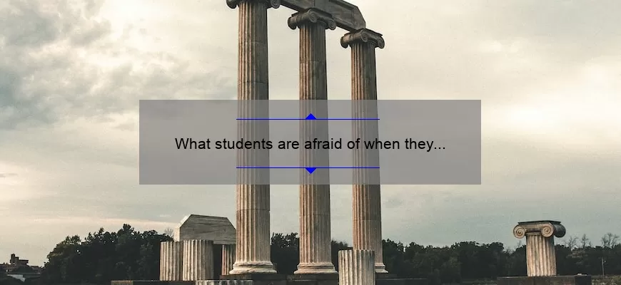 What students are afraid of when they enter university